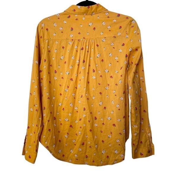 🦃 Anthropologie Maeve Phyllis Long Sleeve Button Down Floral Blouse - Picture 6 of 13